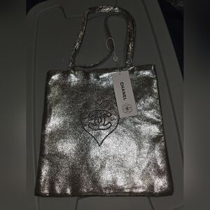 Chanel Silver Tote Bag. NWT.